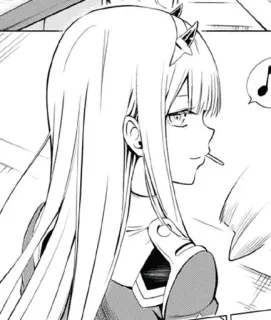 😂 Zero Two Darling in the Franxx Anime, Manga, Zero Two, Darling in the Franxx whatsapp sticker