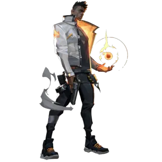 🔥 Phoenix Valorant феникс, valorant, агент, видеоигра, огонь, персонаж telegram sticker