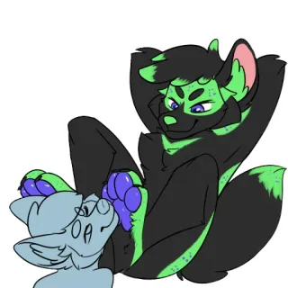 🦶 furry, anthro, paw, cute, cartoon, artwork telegram sticker