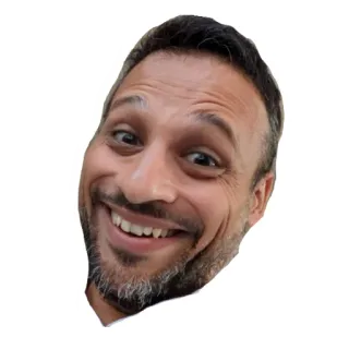 😂 hombre, cara, cabeza, sonriendo, retrato telegram sticker