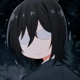 🖤 动漫, 漫画, 角色, 眼镜, 黑发 telegram sticker