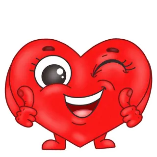 😉 หัวใจ, การ์ตูน, อิโมจิ, วาเลนไทน์, ความรัก, น่ารัก, ภาพประกอบ telegram sticker