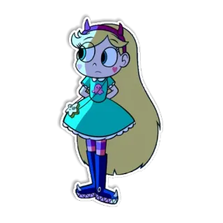 😔 Star Butterfly Star vs. the Forces of Evil การ์ตูน, ตัวละคร, ผู้หญิง, เวทมนตร์, เจ้าหญิง, แอนิเมชัน telegram sticker