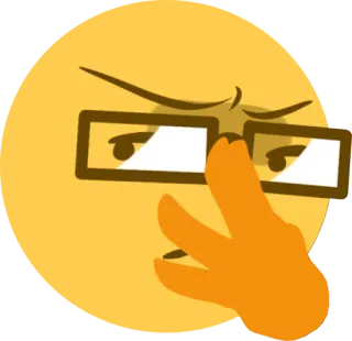 🤓 ok hand, emoji, hand gesture, glasses, meme telegram sticker