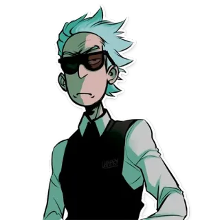 😎 Rick Sanchez Rick and Morty URPHY Rick and Morty, Rick Sanchez, Kartun, Fiksi ilmiah, Animasi dewasa telegram sticker