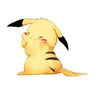 🐱 Pikachu pikachu, pokemon, mono, dibujos animados, anime, amarillo, kawaii telegram sticker