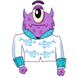 🕺 Monster, Einäugig, Cartoon, Lila, Figur telegram sticker