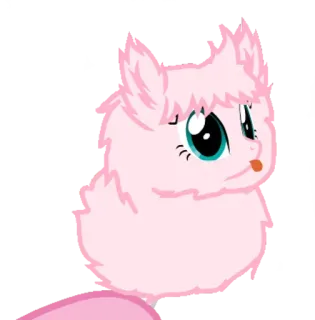 🤯 pink, cat, cartoon, pony, cute, animal telegram sticker