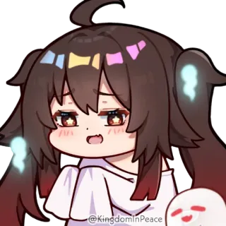 👻 @KingdomInPeace Anime, Fille, Dessin animé, Sticker, Personnage, Art numérique whatsapp sticker