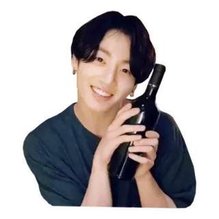 🍾 persona, bottiglia, sorriso, alcol telegram sticker