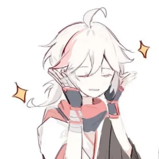 😏 Kaedehara Kazuha Genshin Impact 动漫, 原神, 枫原万叶, 万叶, 游戏, 同人 telegram sticker