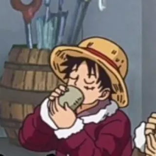 😎 Monkey D. Luffy One Piece Anime, One Piece, Monkey D. Luffy, Luffy, Kreskówka telegram sticker