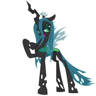👑 Queen Chrysalis My Little Pony pony, regina, chrysalis, cattivo, cartoni animati, magia, creatura telegram sticker