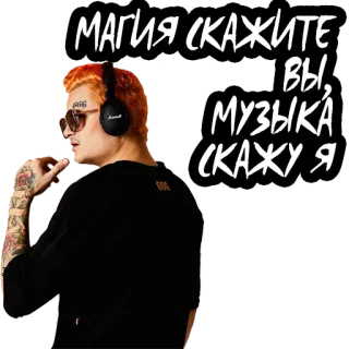 🎧 МАГИЯ СКАЖИТЕ ВЫ, МУЗЫКА СКАЖУ Я. музыка, портрет, русский, наушники telegram sticker