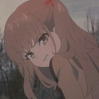 🥯 Anime, Garota, Triste, Mangá, Desenho animado telegram sticker
