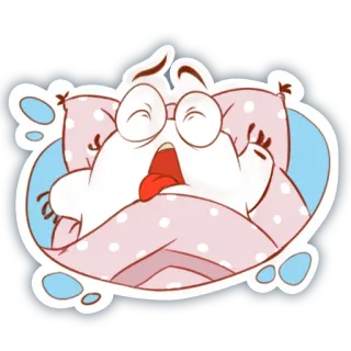😴 somnoliento, almohada, cansado, dibujos animados, agotado, bostezo telegram sticker