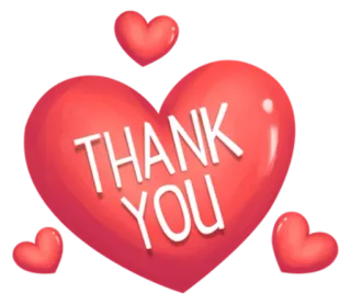 ❤ THANK YOU cuore, grazie, gratitudine, amore, apprezzamento, cuori whatsapp sticker