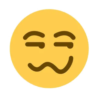 😏 emoji, smirk, facial expression, yellow face telegram sticker