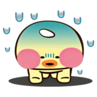 🐥 cartoon, sad, kawaii, anxious, sweat, embarrassed telegram sticker