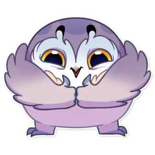 👍 burung hantu, lucu, kartun, burung telegram sticker
