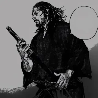 🖤 Schwert, Samurai, Krieger, Manga, Katana, Kampf telegram sticker