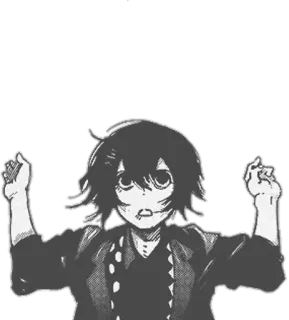 😑 Anime, Manga, Karakter, Hitam putih telegram sticker