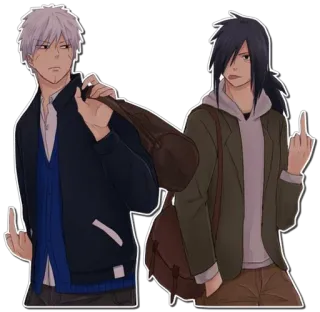 🖕 Anime, Nhân vật, Ngón giữa, Xúc phạm telegram sticker