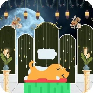 🌌 dog, battery, moon, lanterns, sleepy, cute telegram sticker
