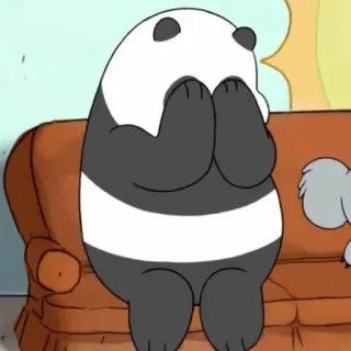 💈 Panda We Bare Bears Panda, We Bare Bears, Dessin animé, Ours, Animal telegram sticker