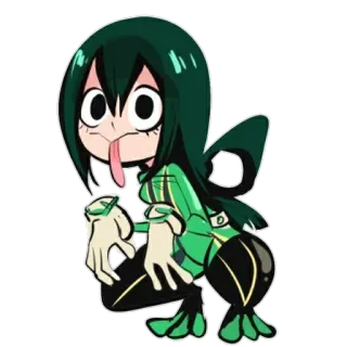 🐸 Tsuyu Asui My Hero Academia Anime, Cartone animato, Personaggio, My Hero Academia, Tsuyu Asui whatsapp sticker