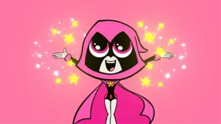 🖤 Raven Teen Titans Go! Мультфильм, Teen Titans, Рейвен, Супергерой, Розовый telegram sticker