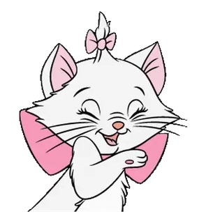 😹 Marie The Aristocats chat, mignon, chaton, Disney, dessin animé, les Aristochats, Marie telegram sticker