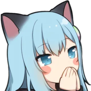 😸 Anime, Katzenohren, Süß, Mädchen, Sticker whatsapp sticker