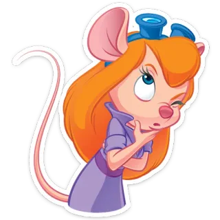 🤔 Gadget Hackwrench Chip 'n Dale: Rescue Rangers kartun, tikus, gadget, animasi, Chip 'n Dale Rescue Rangers telegram sticker