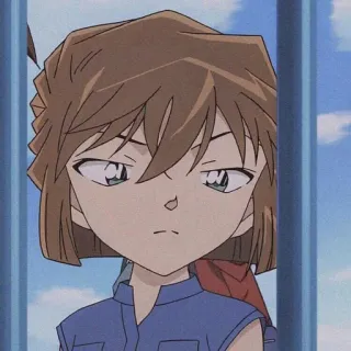 😄 Anime, Dziewczyna, Postać, Kreskówka, Detektyw Conan telegram sticker