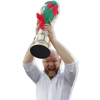 🏆 男, トロフィー, お祝い, 勝者 telegram sticker