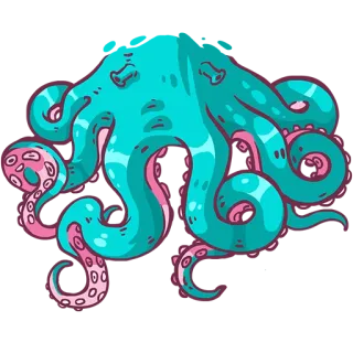 🐙 octopus, sea creature, animal, tentacles, ocean, marine life telegram sticker