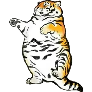 😋 老虎, 动物, 可爱, 卡通, 贴纸 telegram sticker