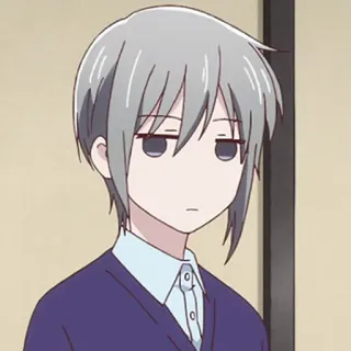 🐭 Kisa Sohma Fruits Basket Kisa Sohma, Fruits Basket, anime, manga, character, bored, cute telegram sticker