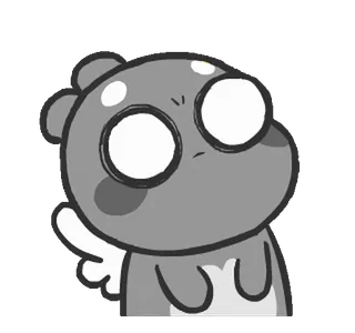 ๐ฑ lucu, kartun, binatang, beruang, abu-abu, sayap, kesal, stiker telegram sticker
