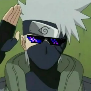🔥 Kakashi Naruto Anime, Kakashi, Naruto, Gafas pixeladas, Ninja telegram sticker