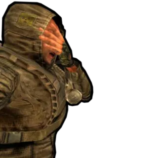 🤦‍♂️ Stalker, Żołnierz, Czarnobyl, Gra wideo telegram sticker