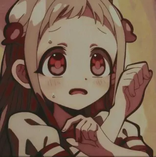 🎐 Nene Yashiro Toilet-Bound Hanako-kun anime, manga, Nene Yashiro, Toilet-Bound Hanako-kun, character, cute, emotional telegram sticker