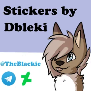 👌 Stickers by Dbleki @TheBlackie stickers, art, furry, animal, cartoon, social media, telegram, deviantart telegram sticker