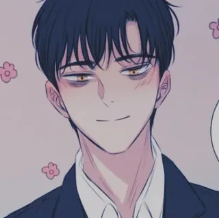 🐾 hombre, estilo anime, retrato, personaje telegram sticker