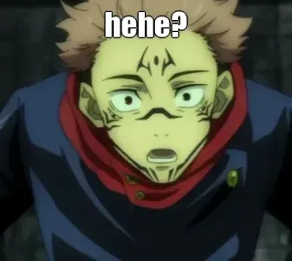 ☹ Ryomen Sukuna Jujutsu Kaisen hehe? anime, manga, jujutsu kaisen, ryomen sukuna, sukuna, hehe telegram sticker