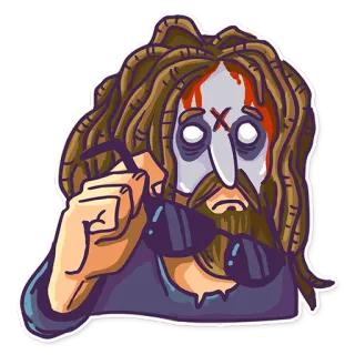 😎 Rob Zombie músico, terror, zumbi, óculos de sol, dreadlocks, diretor de cinema telegram sticker