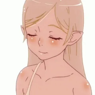 🤍 Аниме, Эльф, Женщина, Мультфильм, Милый, Персонаж whatsapp sticker