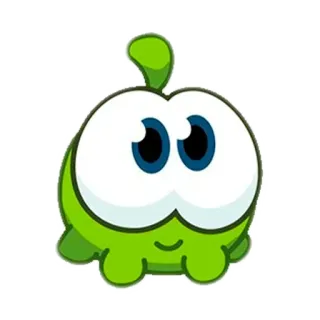 🐸 Om Nom Cut the Rope Мультик, Игра, Милый, Зеленый, Персонаж, Om Nom, Cut the Rope telegram sticker