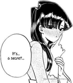 😶 Komi Shouko Komi Can't Communicate It's... a secret... Anime, Manga, Komi Can't Communicate, Komi Shouko, Geheim, Leuk, Meisje whatsapp sticker